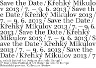 Save the Date, Křehký Mikulov festival Art Designu Save the Date, Křehký Mikulov festival Art Designu